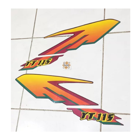 Striping Yamaha YT115 kuning orange stiker Yamaha Yt115 striping YT115