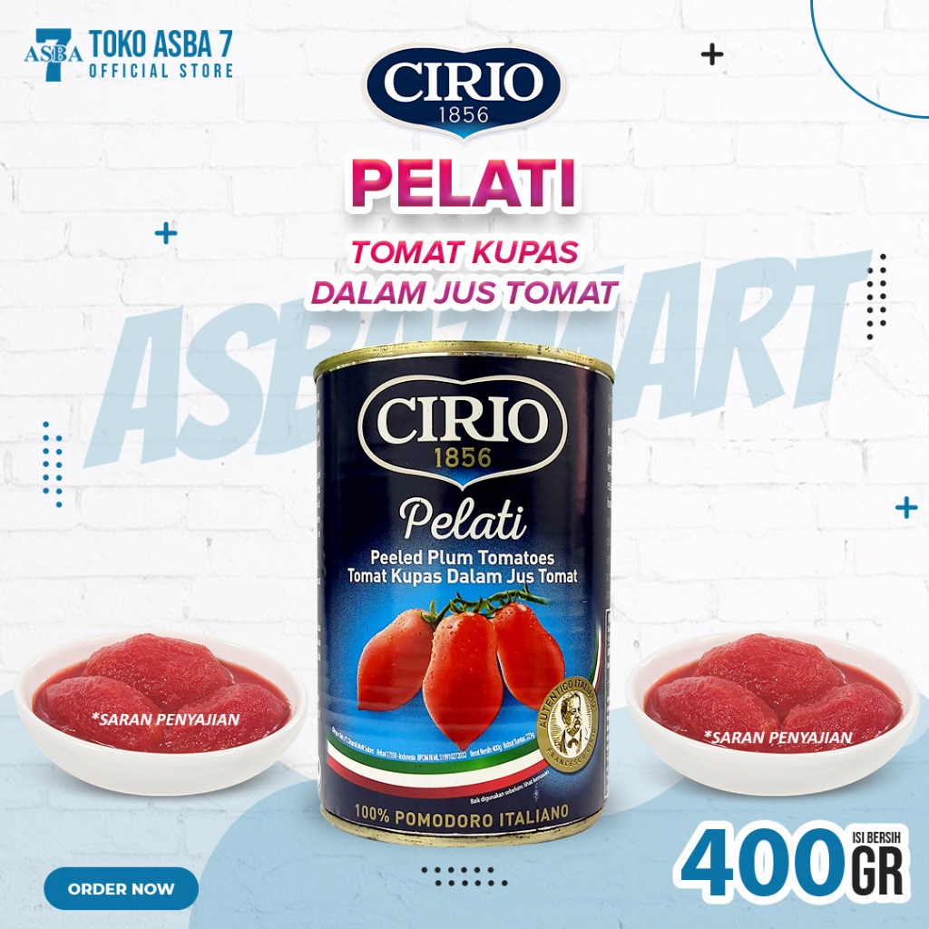 

CIRIO PELATI PEELED PLUM TOMATOES 400GR
