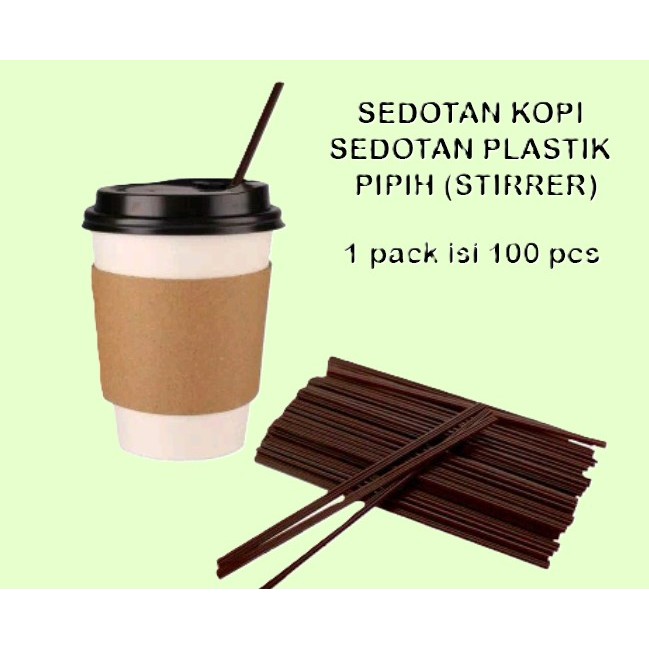 

Sedotan Plastik Kopi Stirrer Coffee 12cm isi 100pcs
