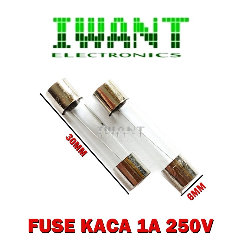 FUSE KACA 3CM SIKRING 6X30MM FUSE 1A 250V 30MM X 6MM FUSE KACA 2A 250V FUSE KACA 3A250V FUSE KACA 4A