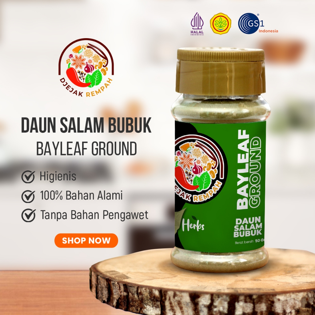 

Daun Salam Bay Leaf Powder 50 Gram Rempah Bubuk Herbal Bumbu Dapur Masakan Asli Berkualitas