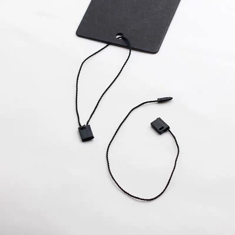 

HJK 1000pcs Tali Hangtag Tali Hang Tag Label Baju Tali Hantag Hitam dan Putih/Tag Rope Hitam & Putih