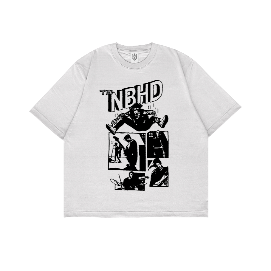 KAOS BAJU THE NBHD NEIGHBORHOOD BAND | T-SHIRT OVERSIZE PUTIH STYLE Y2K VINTAGE BOOTLEG GRUNGE | PRI