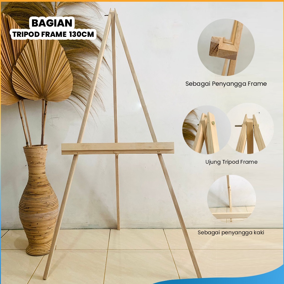 

ART U8T2 Easel Standing Frame Kayu Wooden Board Besar Stand Lukis Kayu Jati Belanda Penyanggah Papan Bunga Lukisan Kanvas Whiteboard Frame Bingkai Foto Wedding