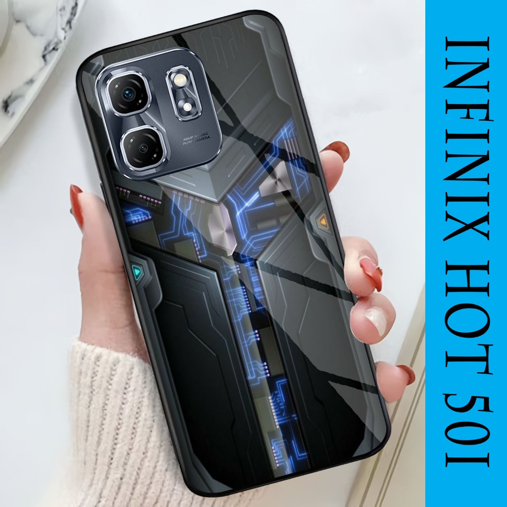 Softcase Glossy Glass Infinix Hot 50i Terbaru [GSC1 ] Casing Handphone Infinix Hot 50i - Pelindung H