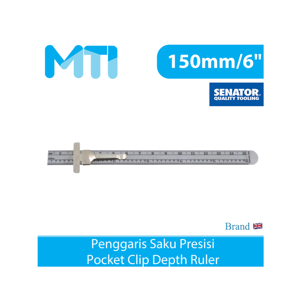 

SENATOR Penggaris Saku Presisi 150mm/6" Pengukur Kedalaman