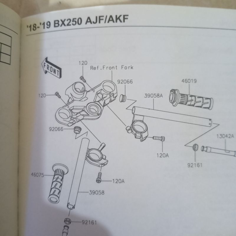 BAUD/BAUT SEGITIGA ATAS BAGIAN DEPAN NINJA RR MONO Z SL NINJA ZSL RR MONO ORIGINAL