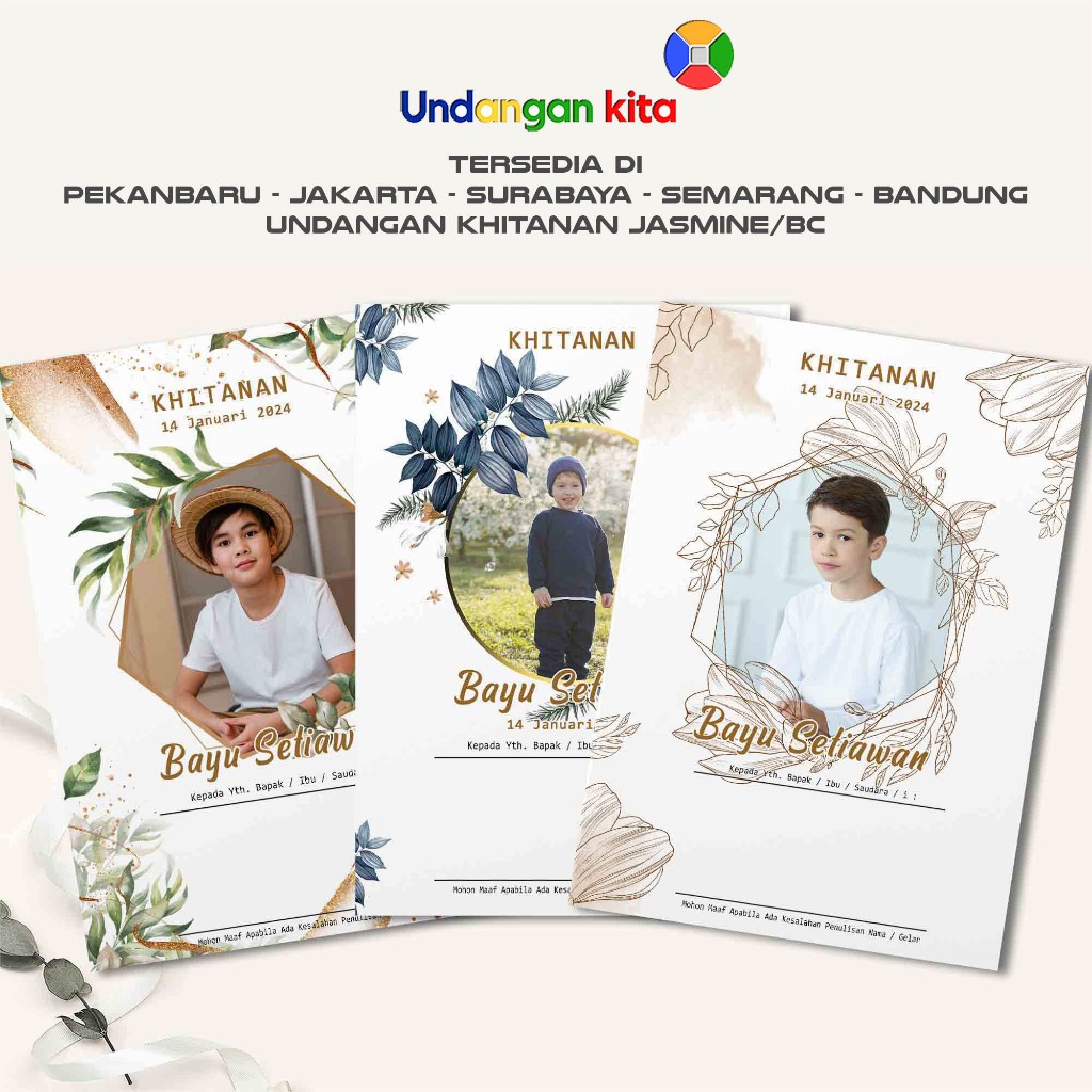 

Undangan Kita Undangan Khitanan Softcover Jasmine / BC