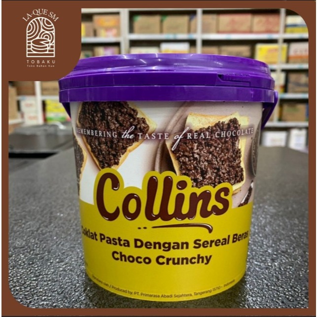 

Tobaku LA-QUE SM | Collins Choco Crunchy Net 1kg/Cokelat Pasta Sereal Krispi/Selai Topping Cokelat