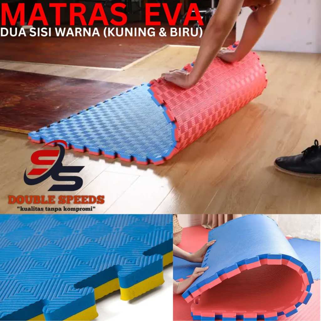 3CM matras beladiri ukuran 103cm x 103cm matras karate tebal 3cm motif bolak-balik