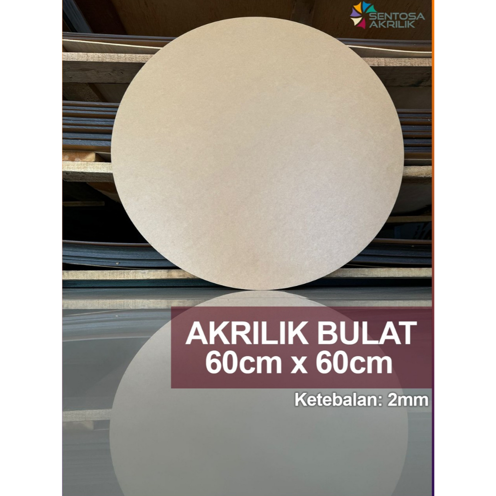 

Akrilik Bulat 60cm 2mm Bening / Papan Acrylic Bulat Polos / Papan Akrilik Bulat Wisuda