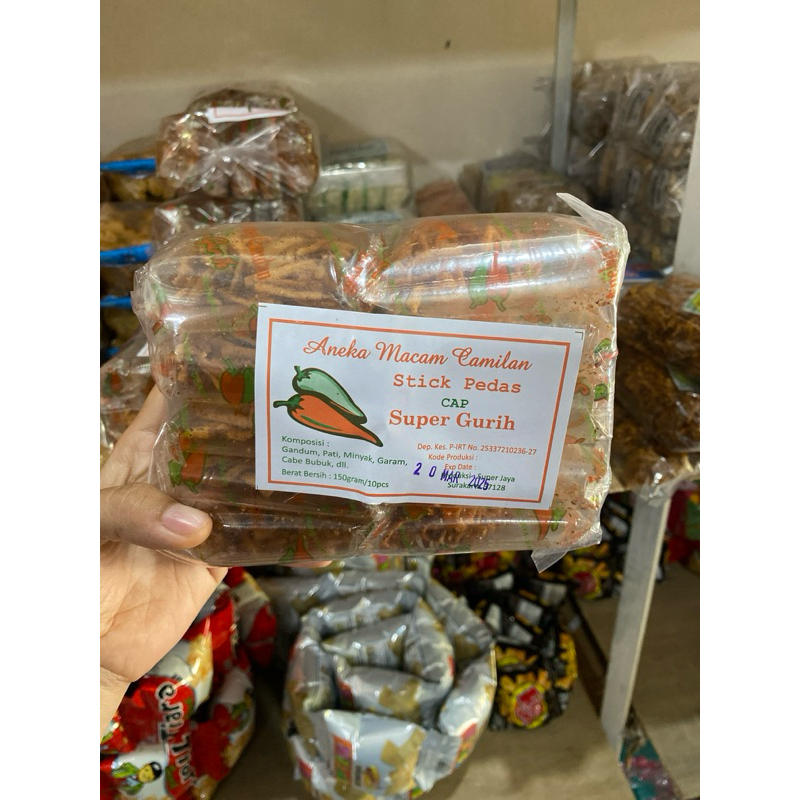 

camilan jadul stik pedas isi 10
