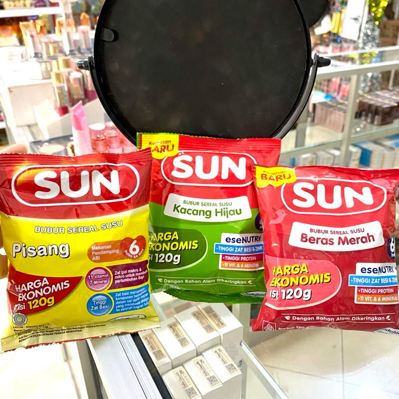 Bubur Sun Sun bubur sereal bayi || Sun bubur bayi kemasan ekonomis 120GR