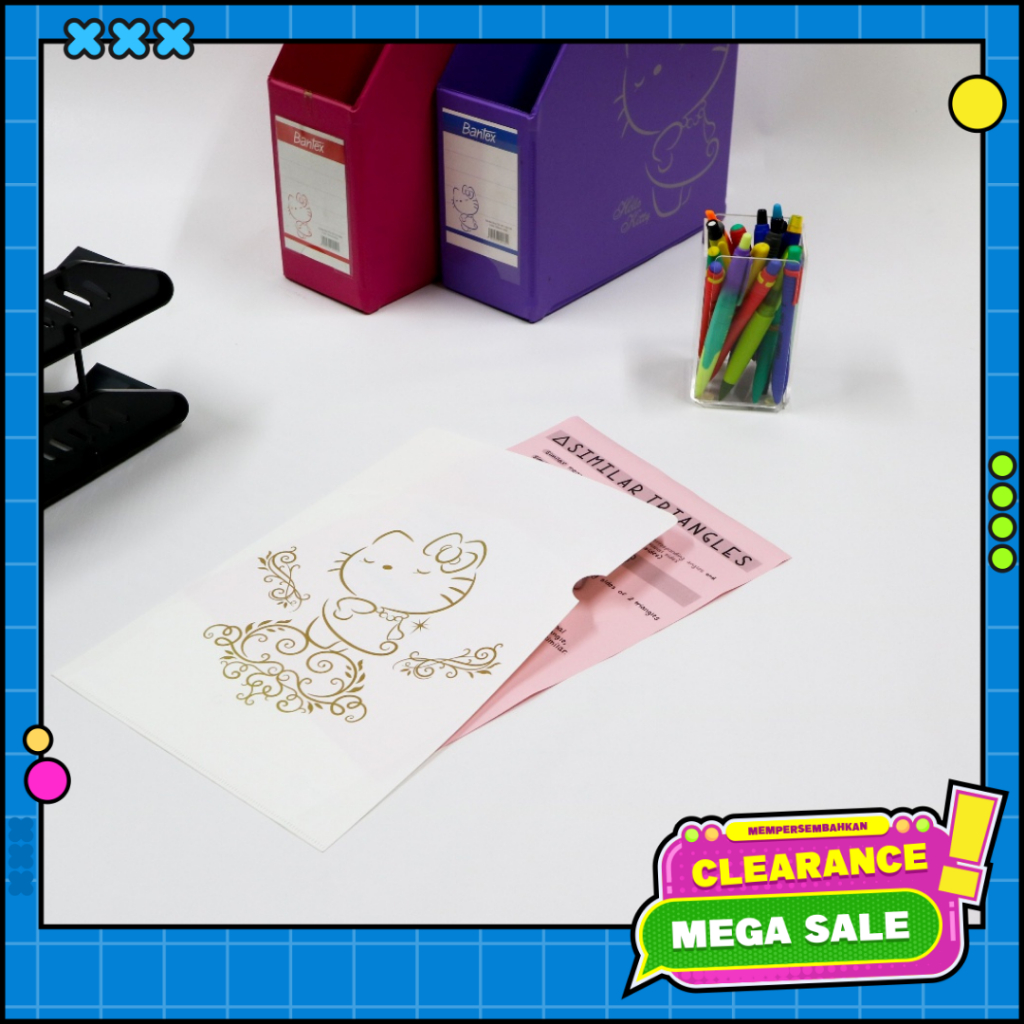 

[BMS Tangerang] Bantex Map L Folder / Clear Sleeves Folio Motif Hello Kitty #2245AHK [Clearance]