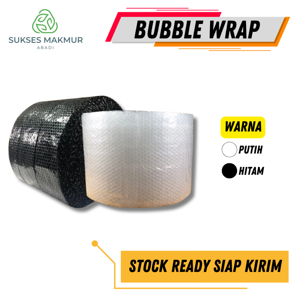 

BUBBLE WRAP 50 METER X 40CM TEBAL, READY HITAM & PUTIH/FLYHOME