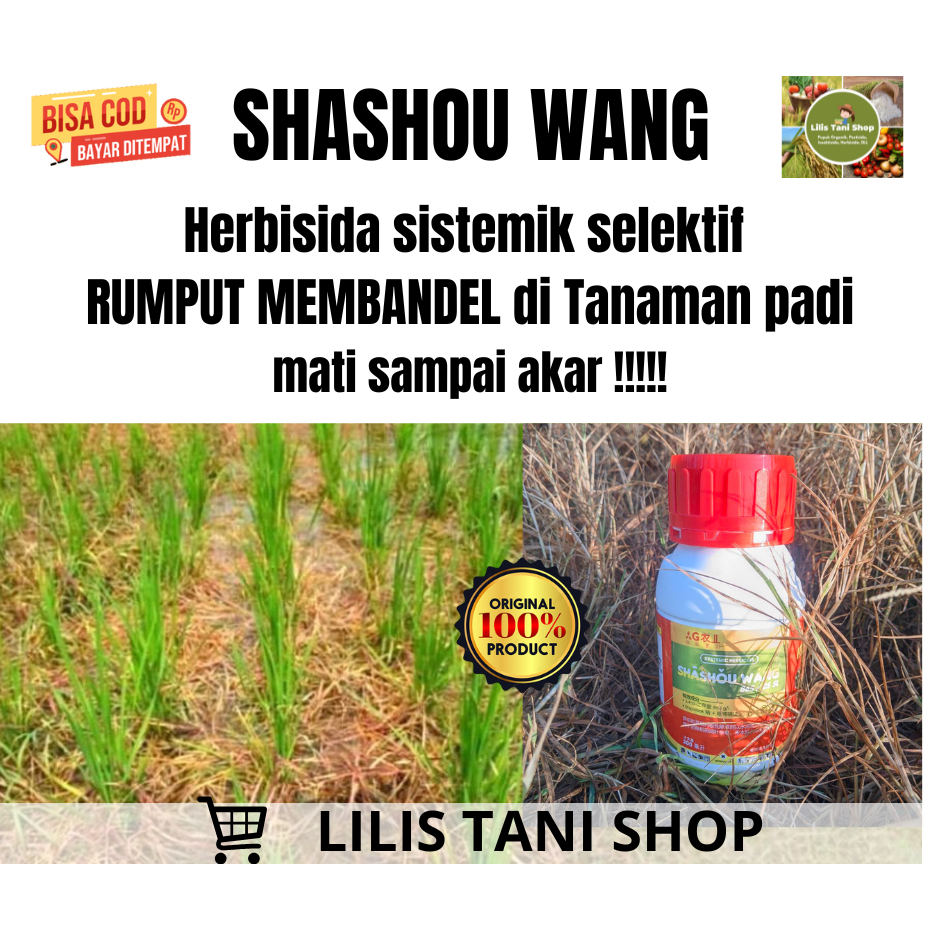 Shashouwang Merah Pembasmi Rumput Liar Herbisida Sistemik Selektif Obat Rumput Grinting Jawan Lulang