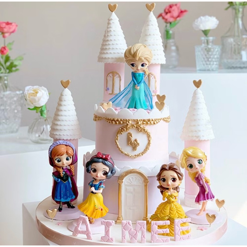 

Topper Cake Princess Belle Anna Frozen Ariel Cinderella Sophia Mainan Anak Boneka Action Figurine