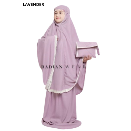 [AL-Barkah] SELMA - Mukenah Anak Perempuan Tanggung 12- 13 tahun  Nyaman di pakai