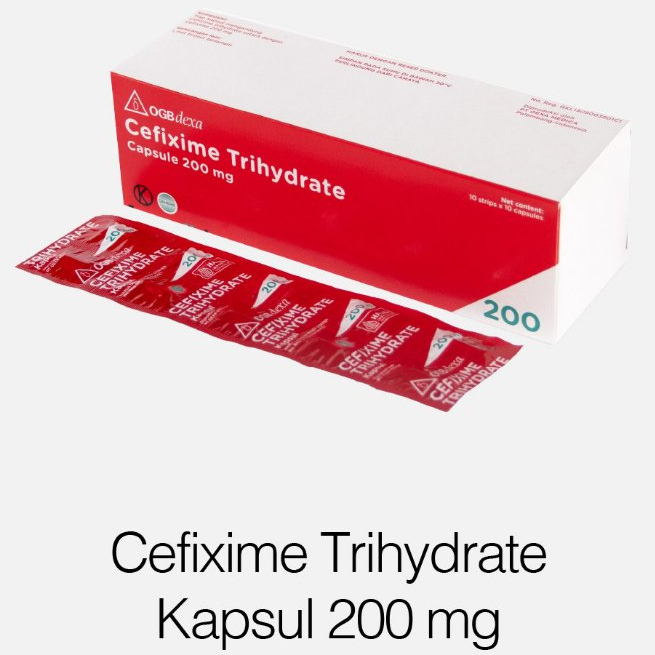 CEFIXIME 200 MG 1 BOX ISI 100 TABLET OGB DEXA