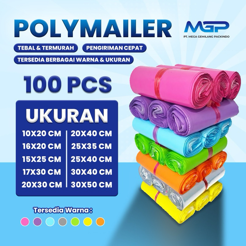 

Premium Packaging Polymailer Semi Glossy, Isi 100 PCS, Tebal & Termurah | Plastik Packing | Plastik Online Shop