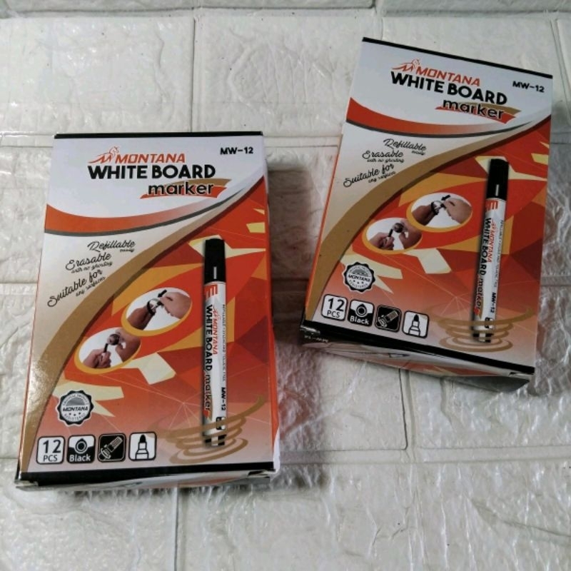 

(12pcs) Spidol Montana Whiteboard Marker - Sepidol Bisa Dihapus - Stationery