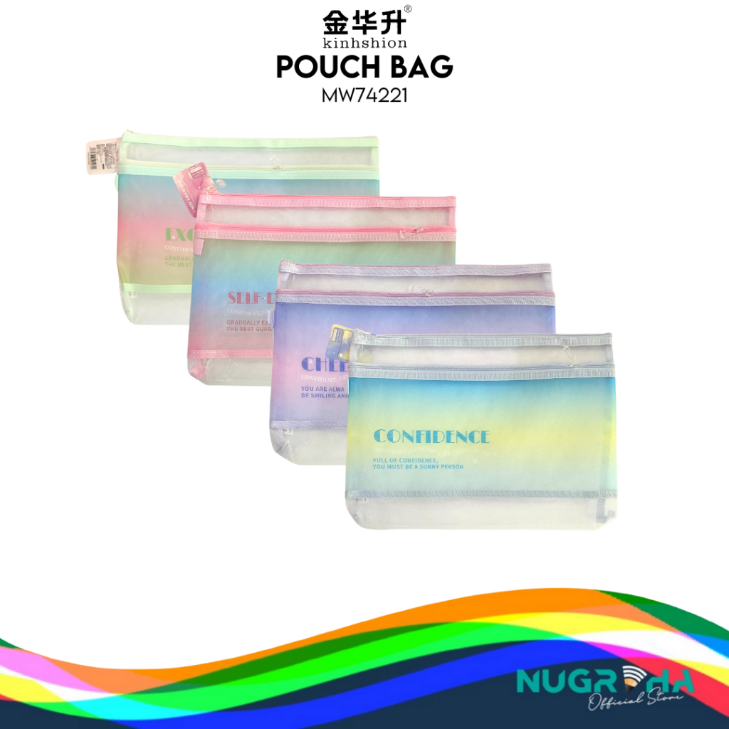 

KINHSHION MW74221 Tempat berkas jala versi Korea / Pouch Serbaguna / Jaring A4 Storage Bag / Tempat Kertas / Tempat Dokumen