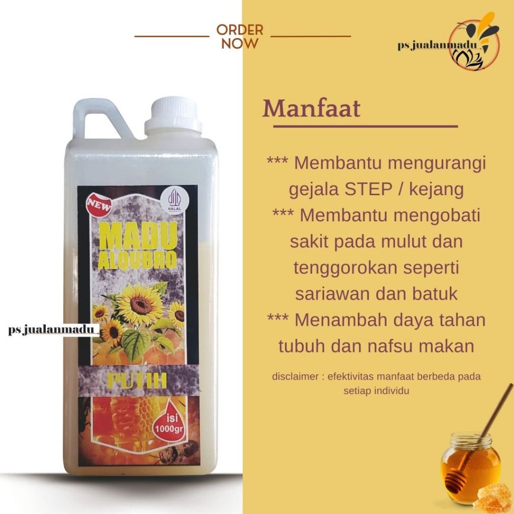 

Al qubro Madu Putih (Sumbawa Putih) 1000 ml siap langsung kirim