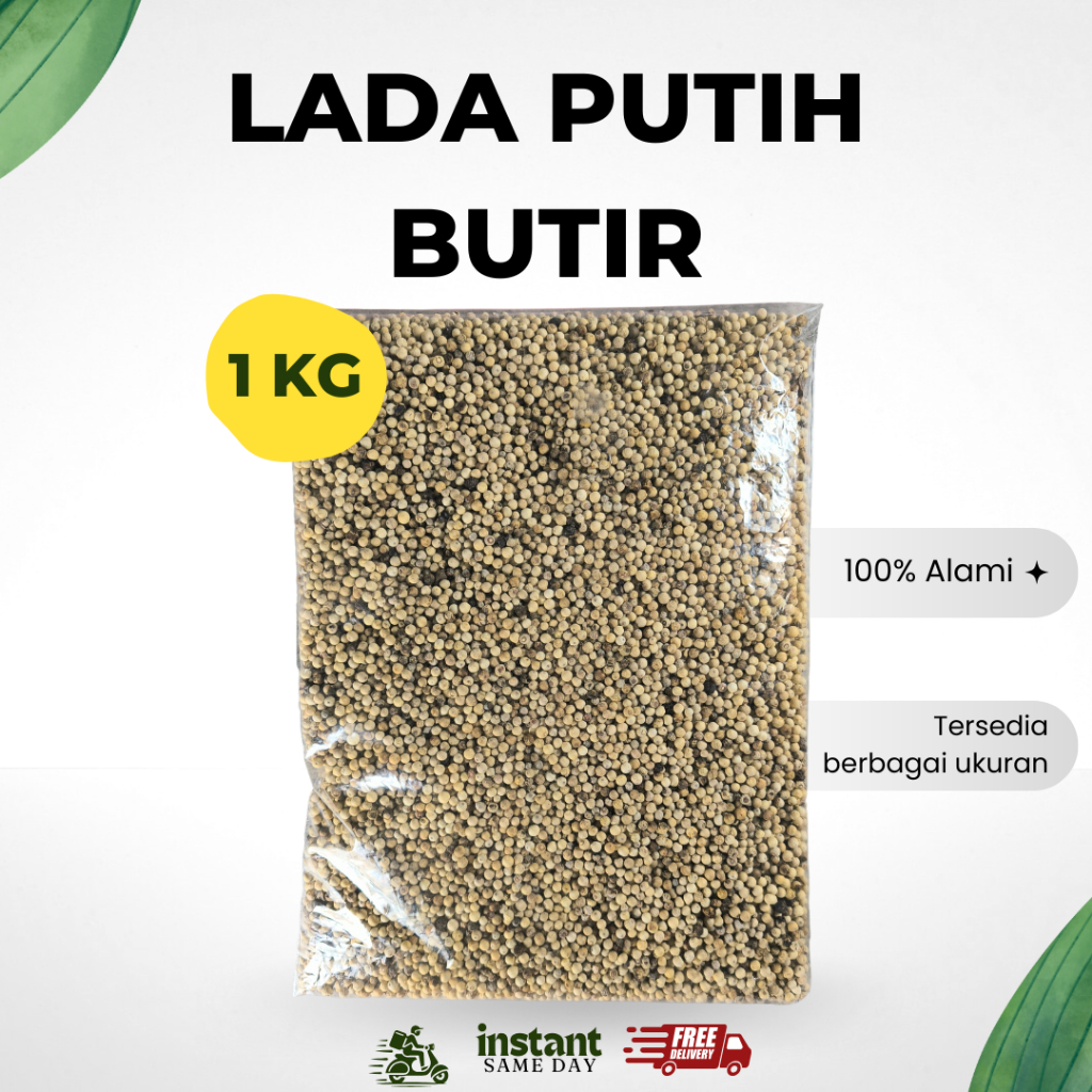 

Lada Putih Butir 1 Kg / Biji Lada/ Merica Butir Kualitas Super