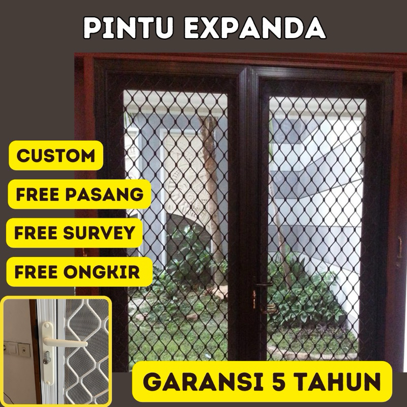 Pintu kawat nyamuk / pintu kawat aluminium / pintu ekspanda anti nyamuk