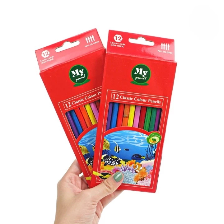 

Pensil 12 Warna Panjang MY PENCIL / Color Pencil Paper Box Classic / Coloring Set Anak Anak
