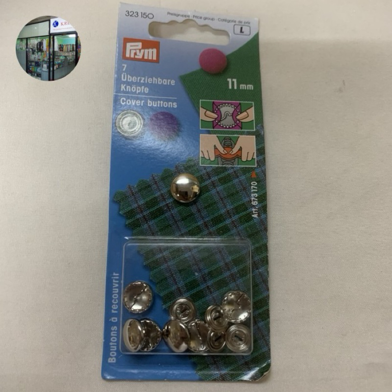 kancing bungkus cover buttons PRYM