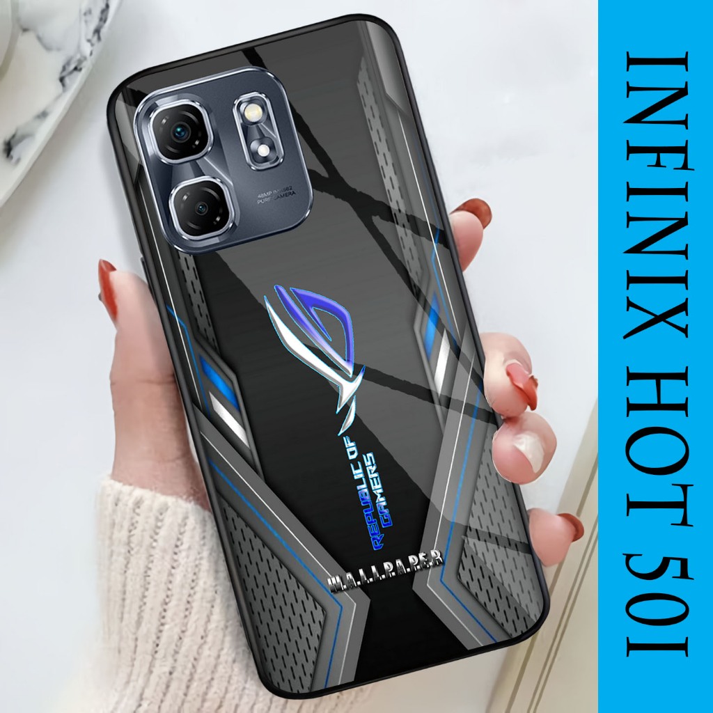 Softcase Glossy Glass Infinix Hot 50i Terbaru [GSC10 ] Casing Handphone Infinix Hot 50i - Pelindung 