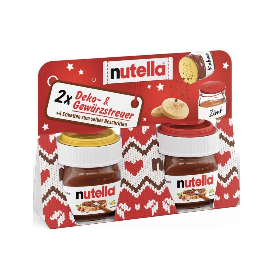 

Nutella Chocolate Hazelnut Spread decoration & spice shaker 2x30g - Christmas Edition