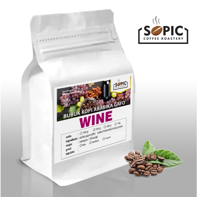 

Bubuk Kopi Arabika Gayo Wine 200 gr