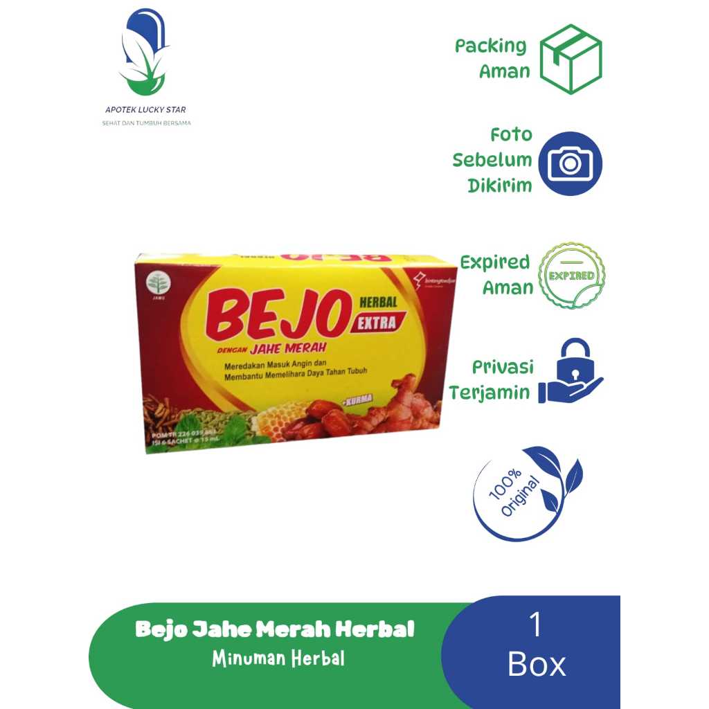 

Bejo Herbal Jahe Merah Sachet 1 Pack (12 Sachet)