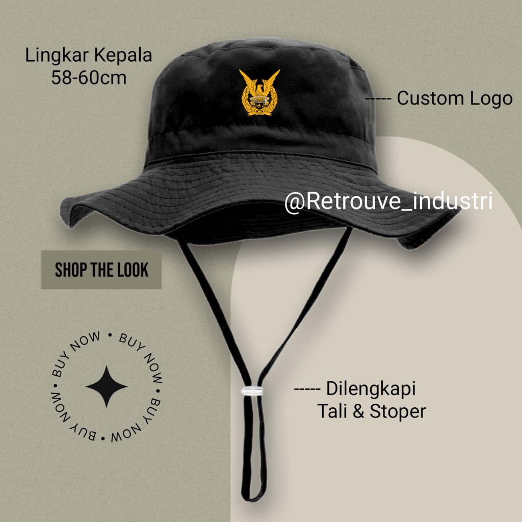 Topi Rimba TNI AU / Topi Gunung Outdoor Premium