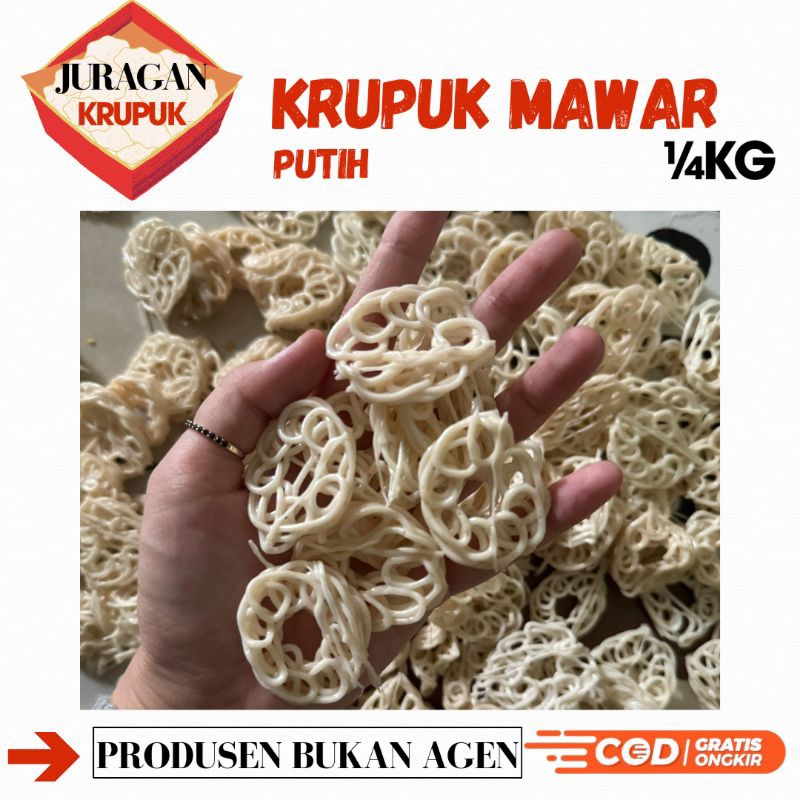 

Krupuk Mawar Putih ¼Kg Krupuk Seblak 250gram