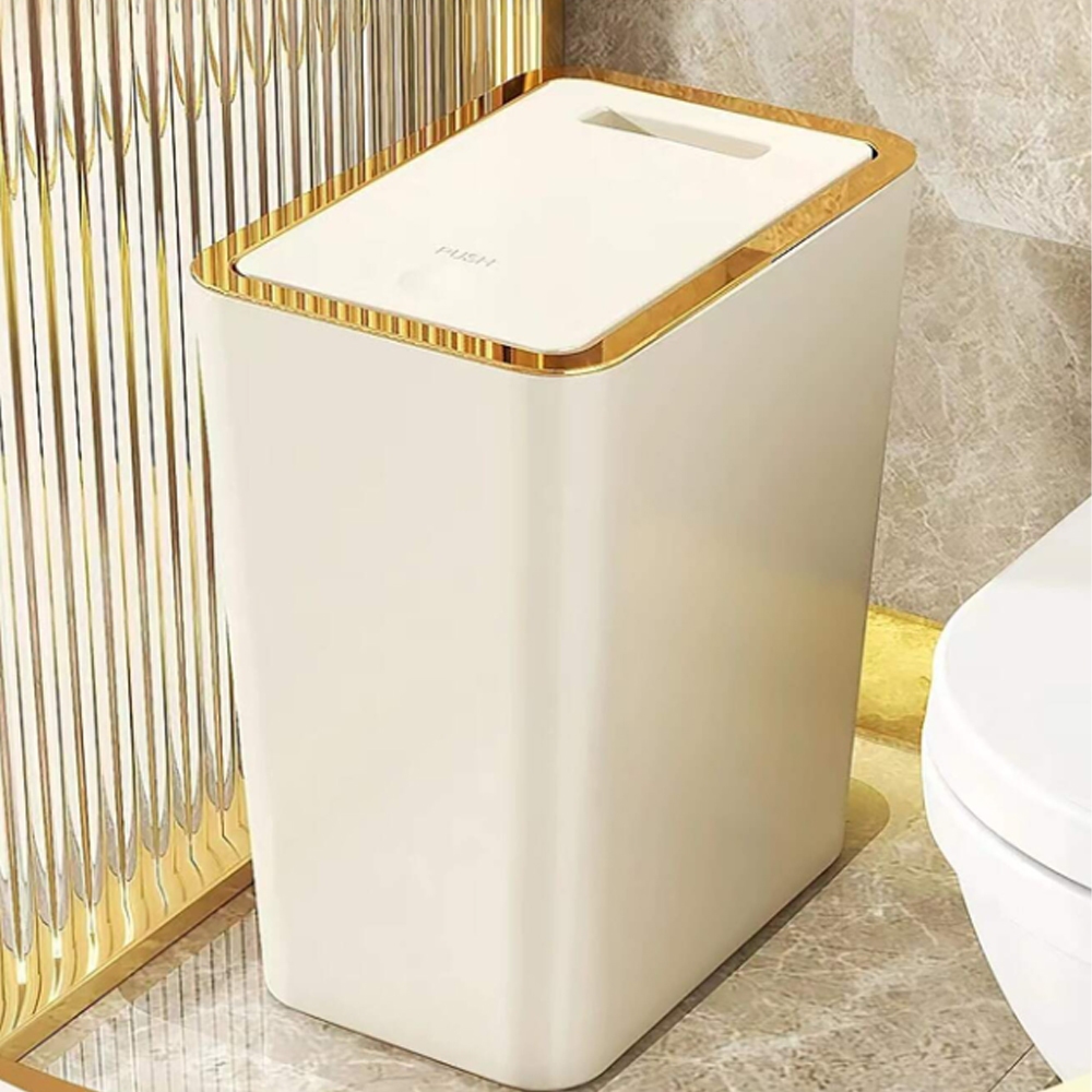 Tempat Sampah Tertutup / Tempat Sampah Kamar Kotak Sampah Tertutup / Tempat Sampah Push Cover