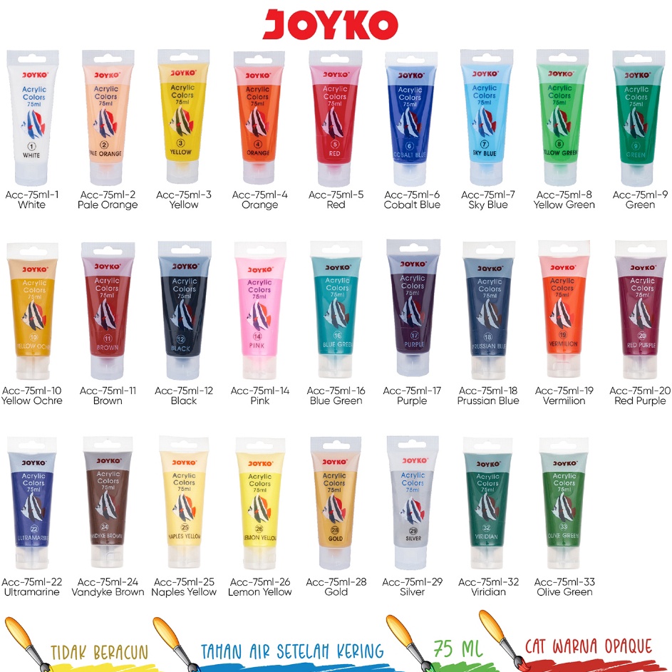 

Gila Cat Akrilik Acrylic Color Joyko ACC75ML