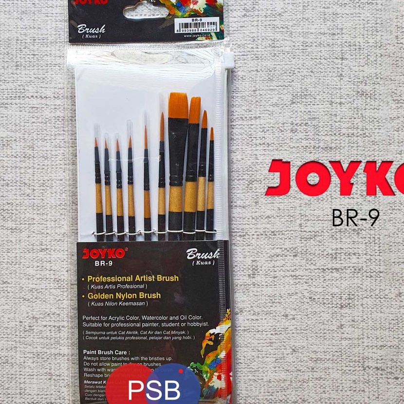 

Hemat Kuas Joyko BR9 Joyko Round Brush Kuas Lukis Joyko Set 1