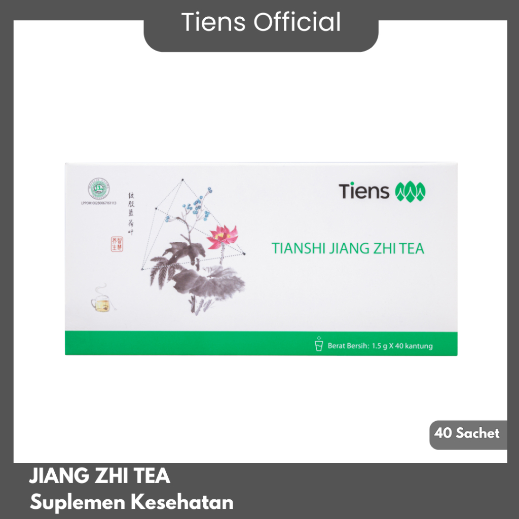 

JIANG ZHI TEA Teh Tiens Original Alami 1BOX Isi 40 Sachet