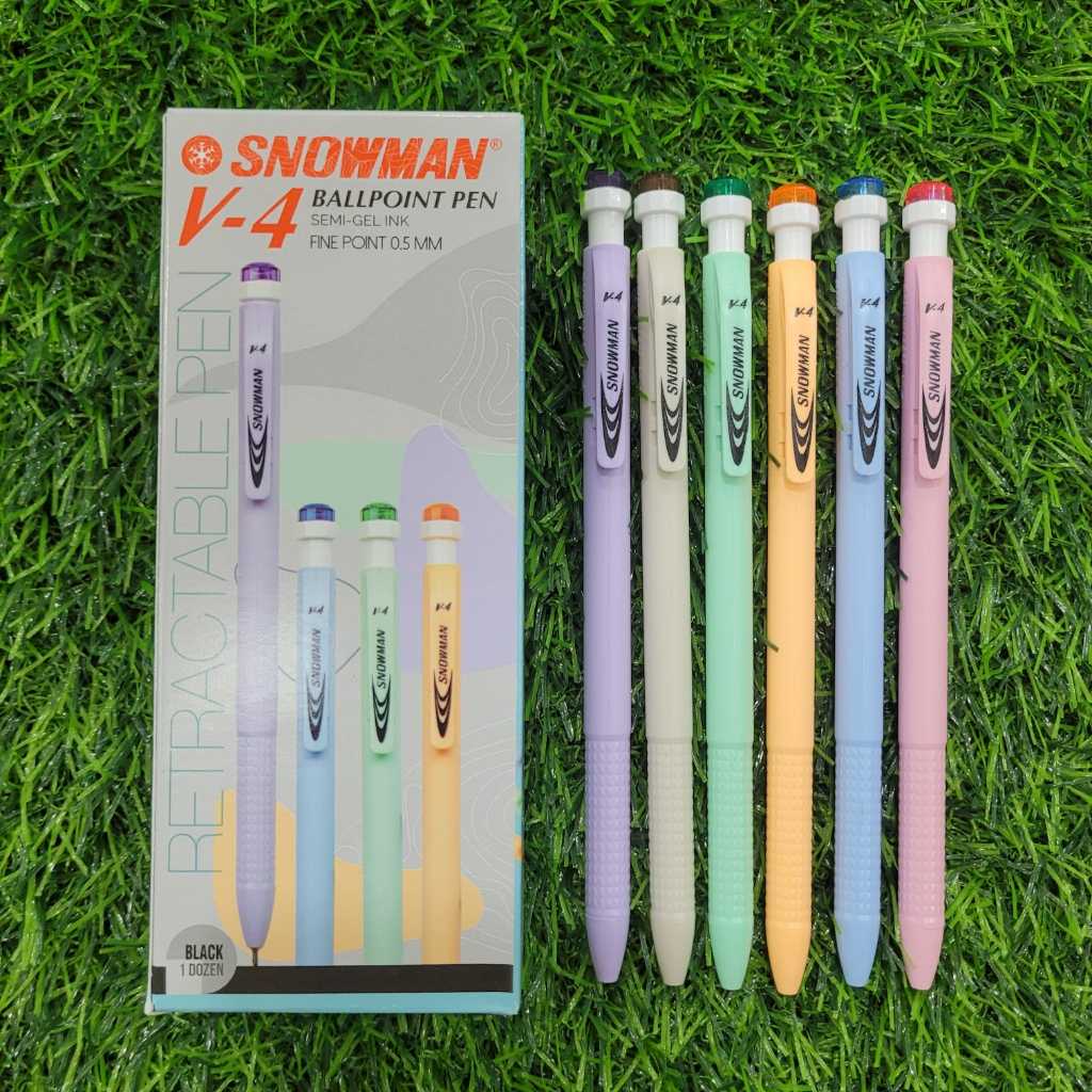 

Pena Snowman V4 Pulpen Pastel Body Color Original Tinta Hitam 0,6mm