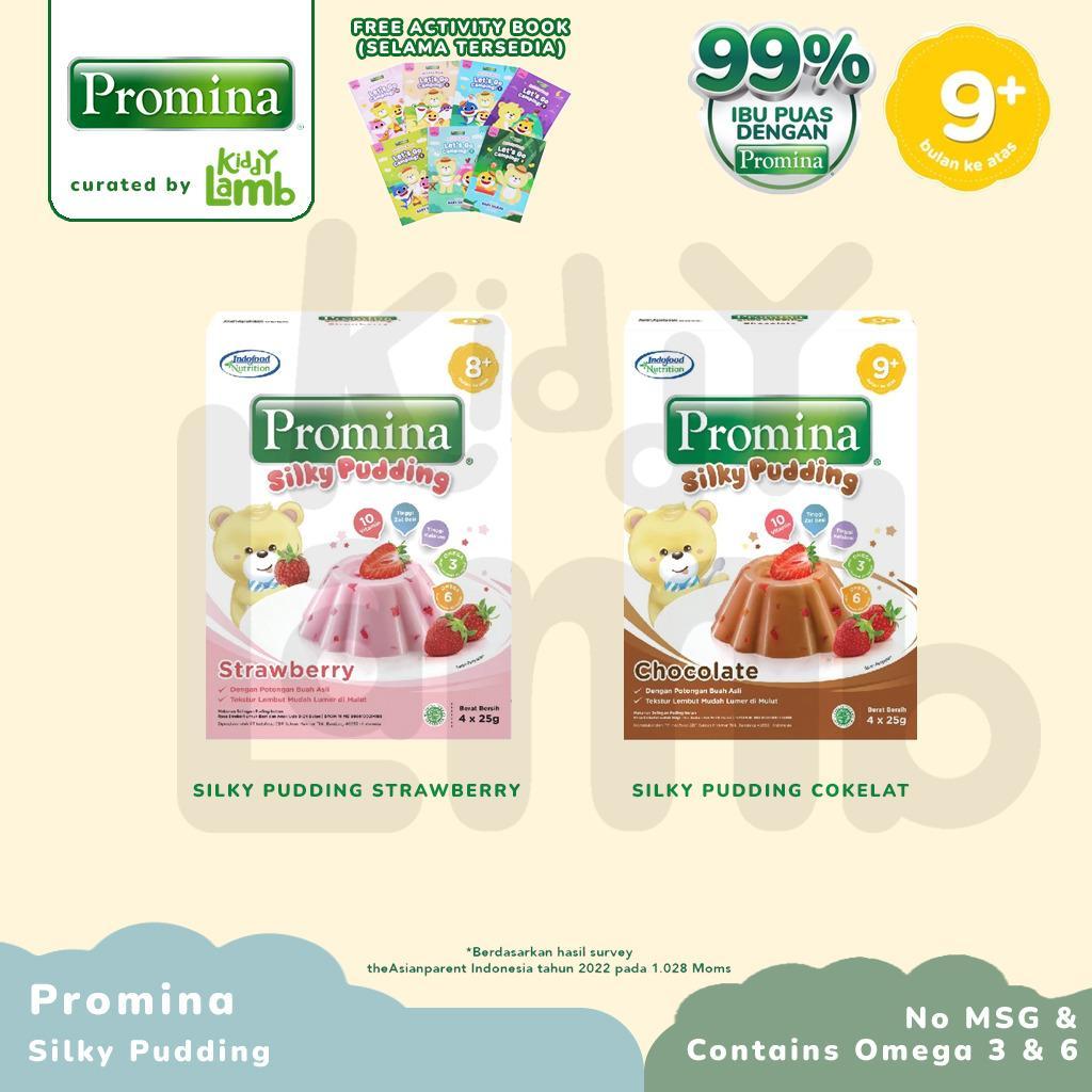 

Promina Silky Puding 100gr / Bubuk Puding MPASI Snack Cemilan Camilan Sehat Bergizi Makanan Baby Food Anti GTM / Chocolate Strawberry - KIDDY LAMB