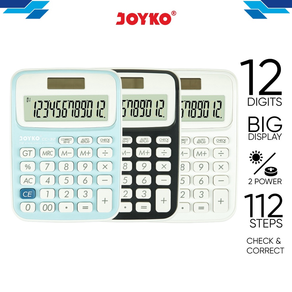 

ART J4T4 Calculator Kalkulator Joyko CC32 12 Digits Check Correct