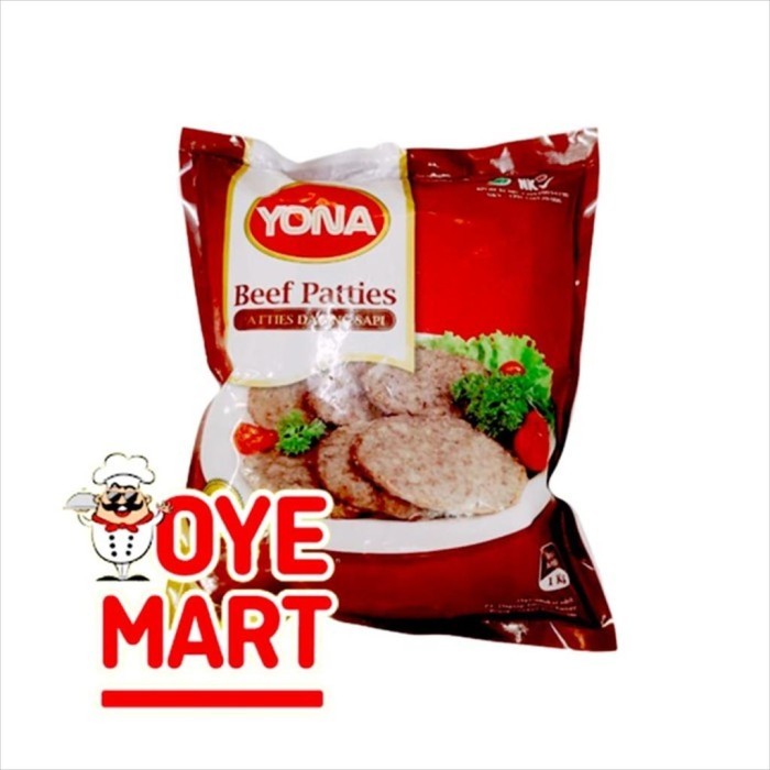 

BEEF PATTIES YONA 500GR ISI 10 ISI BURGER DAGING SAPI