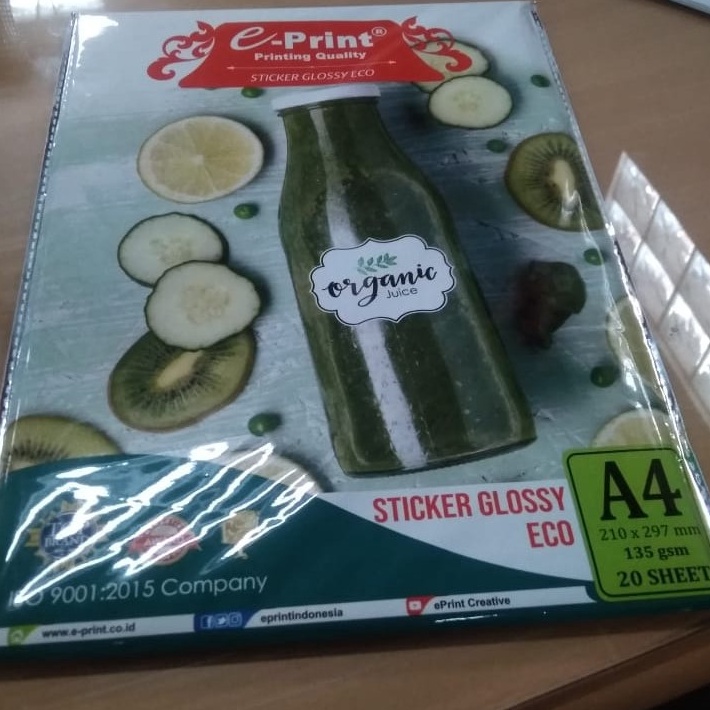 

Grosir Kes Glossy Sticker Eco eprint A4 135gsm Eco Glossy Sticker Paper