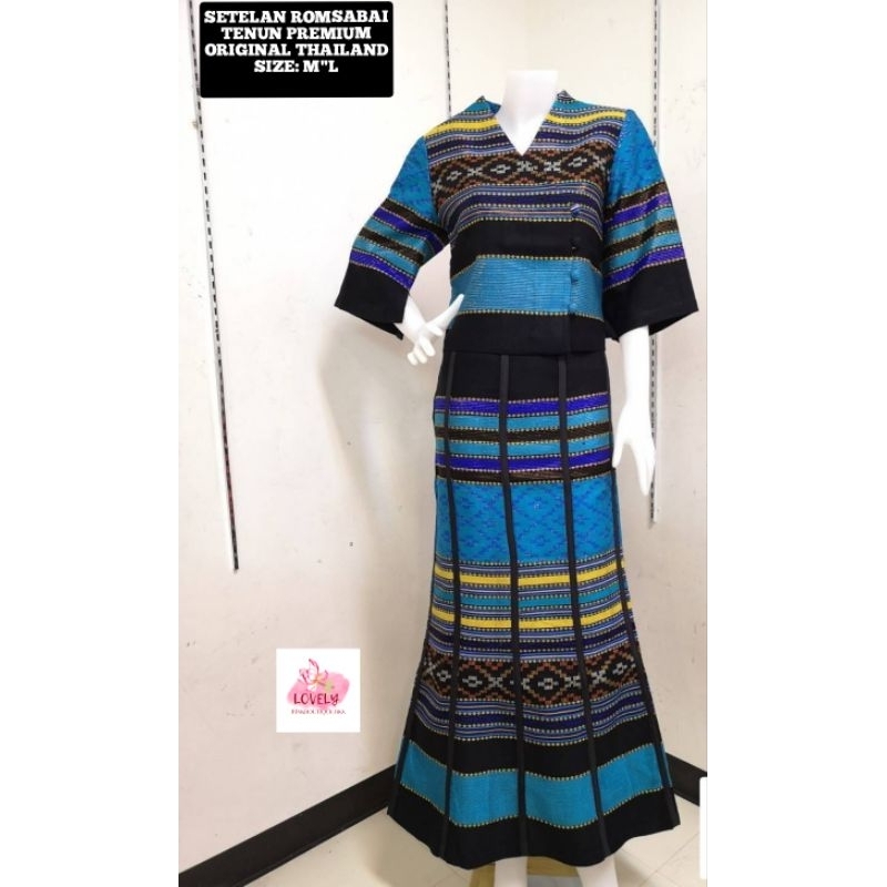 Setelan tenun handmade original Bangkok SET TENUN lilit Bangkok Pecah 8 ROMSABAI