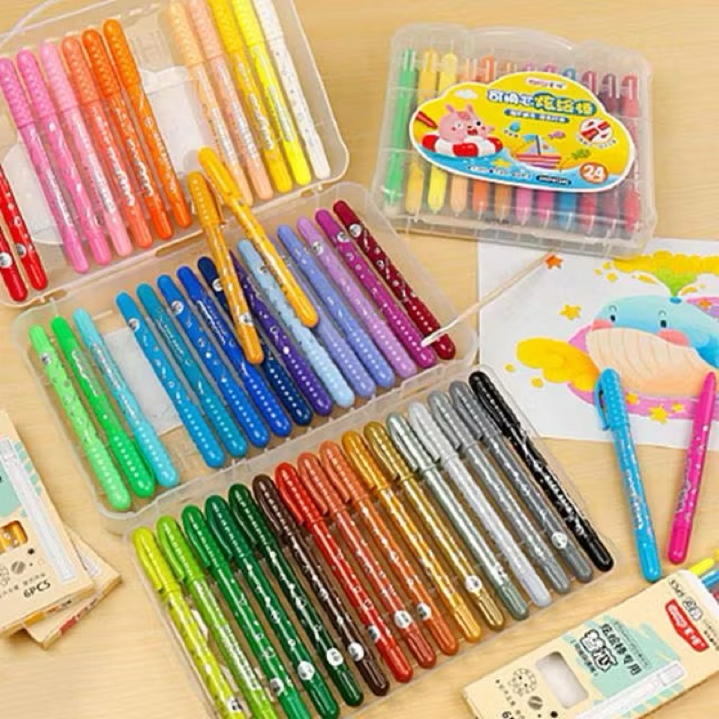 Crayon Grasp Mata Kecil isi 48 Warna Krayon