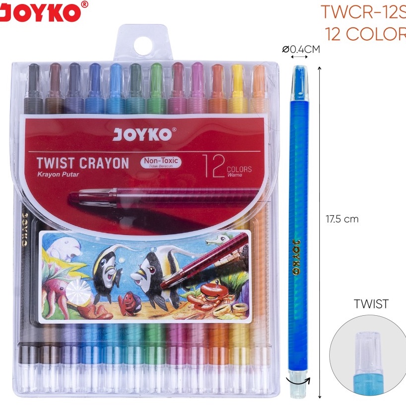

KF7 Krayon Putar Twist Crayon Joyko TWCR TWCR12S12Wrna