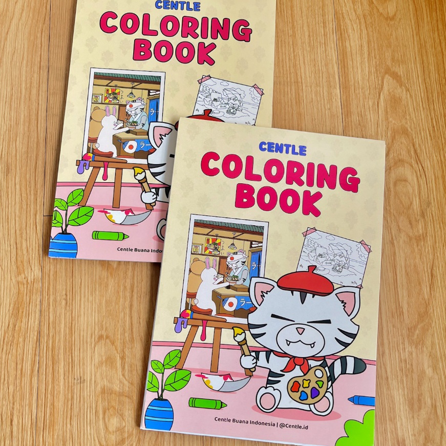 

HJ6 Buku Mewarnai CENTLE Tebal Mm tembus Coloring Book Kreativitas Anak Buku Coloring aestethic book Coquette Book